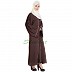 Islamic dress - Front open abaya in Coffee color Islamic dress - Front open abaya in Coffee color